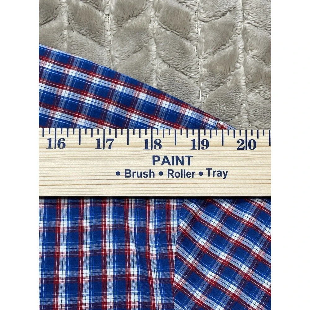 Charles Tyrwhitt Mens L Blue Plaid Weekend‎ Non-Iron Classic Fit Shirt - Picture 4 of 12